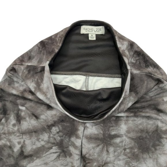Rachel Zoe Athletic Leggings Size Small Mid Rise Tie-Dye Lightweight Gray - Picture 5 of 6